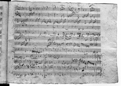 Trio in G major for violin, harpsichord and violoncello (K 496) 1786 (19th page) by Wolfgang Amadeus Mozart